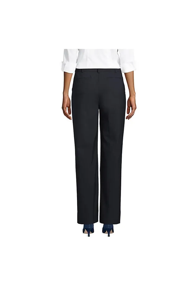 Lands039 End Pants Women Washable Wool Plain Comfort Trousers Black Lands039 End Pants Women Washable Wool Plain Comfort Trousers Black