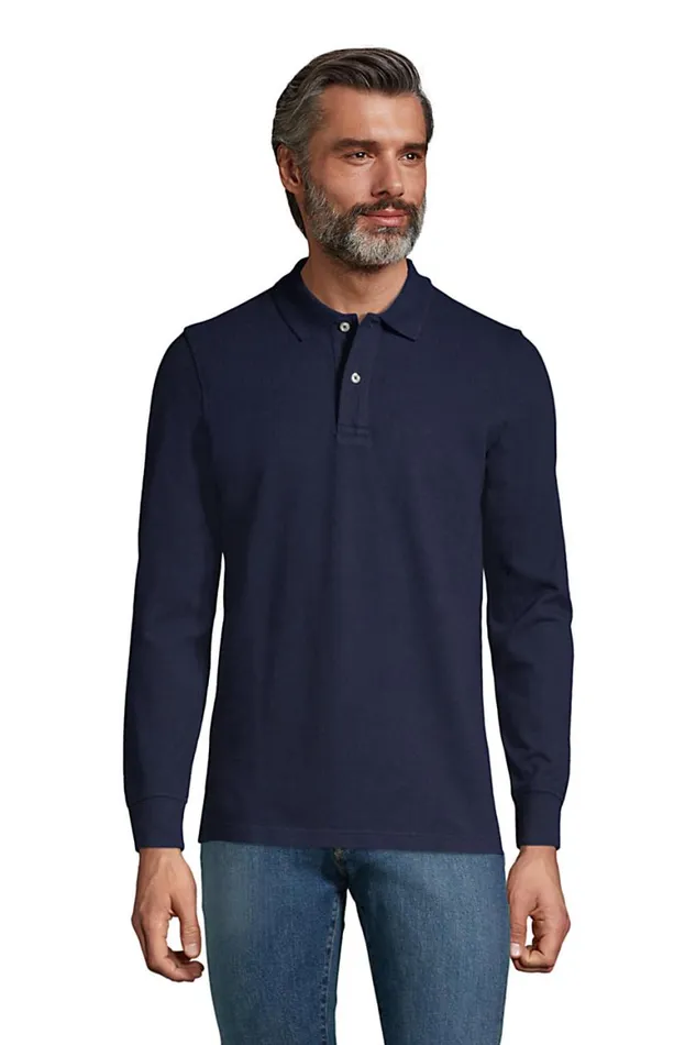Lands039 End Polo Shirts Men Big Comfort First Long Sleeve Mesh Polo Radiant Navy Lands039 End Polo Shirts Men Big Comfort First Long Sleeve Mesh Polo Radiant Navy