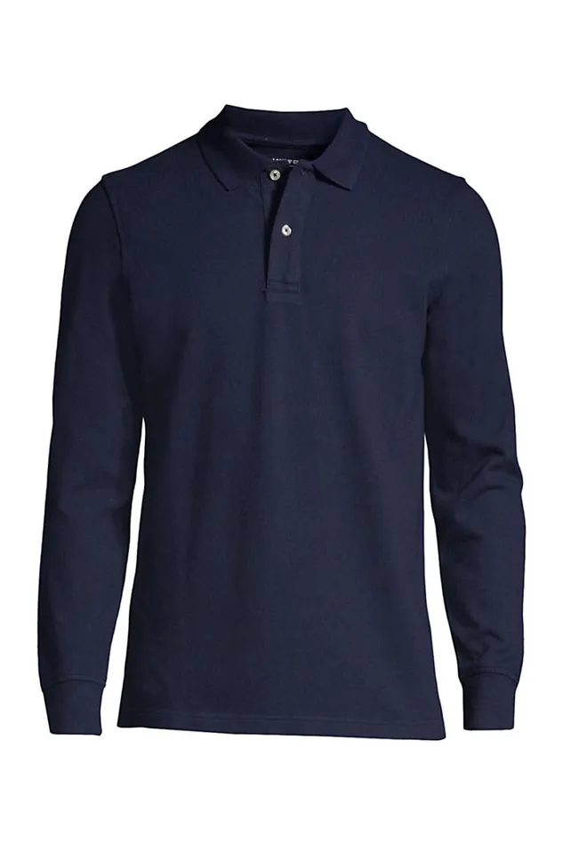 Lands039 End Polo Shirts Men Big Comfort First Long Sleeve Mesh Polo Radiant Navy Lands039 End Polo Shirts Men Big Comfort First Long Sleeve Mesh Polo Radiant Navy
