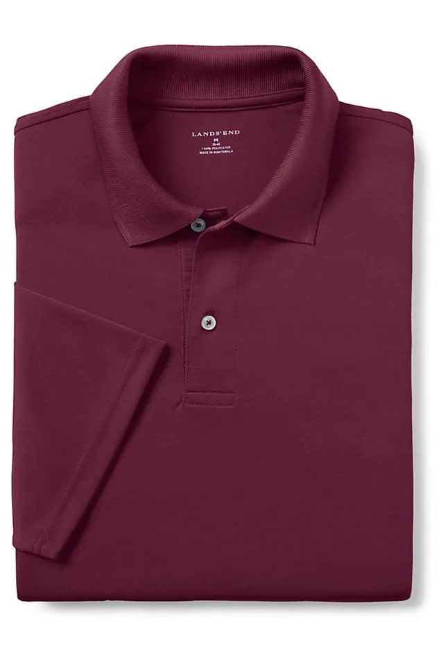 Lands039 End Polo Shirts Men Big Short Sleeve Basic Poly Polo Burgundy Lands039 End Polo Shirts Men Big Short Sleeve Basic Poly Polo Burgundy