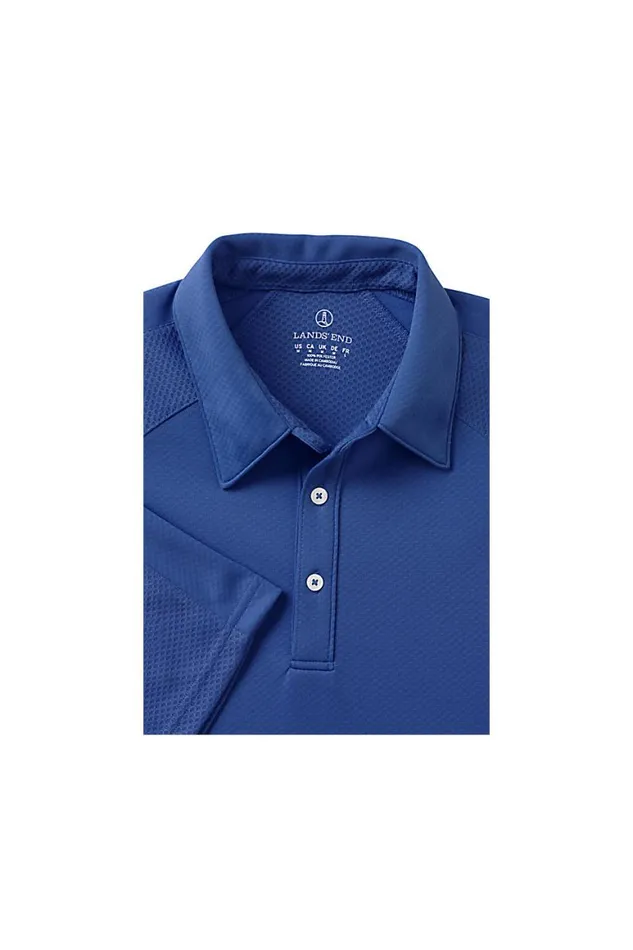 Lands039 End Polo Shirts Men Big Short Sleeve Multi Textured Polo Dark Cobalt Blue Lands039 End Polo Shirts Men Big Short Sleeve Multi Textured Polo Dark Cobalt Blue