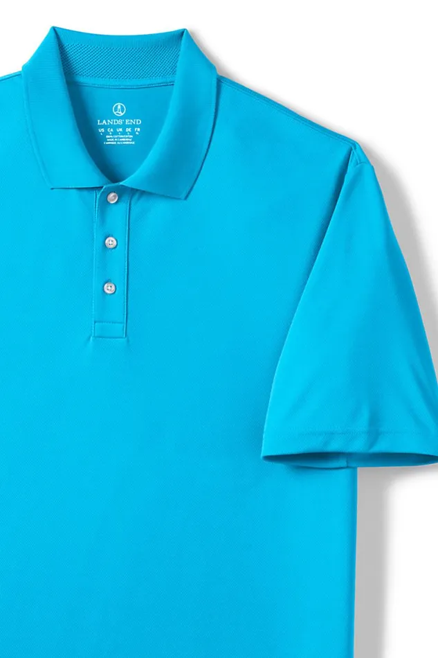 Lands039 End Polo Shirts Men Big Short Sleeve Solid Active Polo Shirt Harbor Gray Lands039 End Polo Shirts Men Big Short Sleeve Solid Active Polo Shirt Harbor Gray