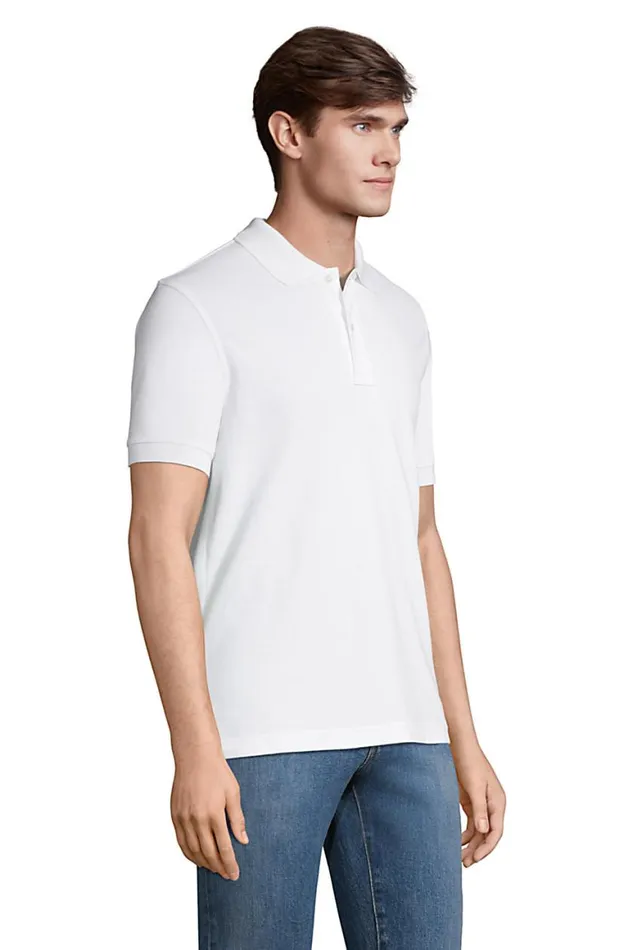 Lands039 End Polo Shirts Men Short Sleeve Tailored Banded Mesh Polo Shirt Black Lands039 End Polo Shirts Men Short Sleeve Tailored Banded Mesh Polo Shirt Black