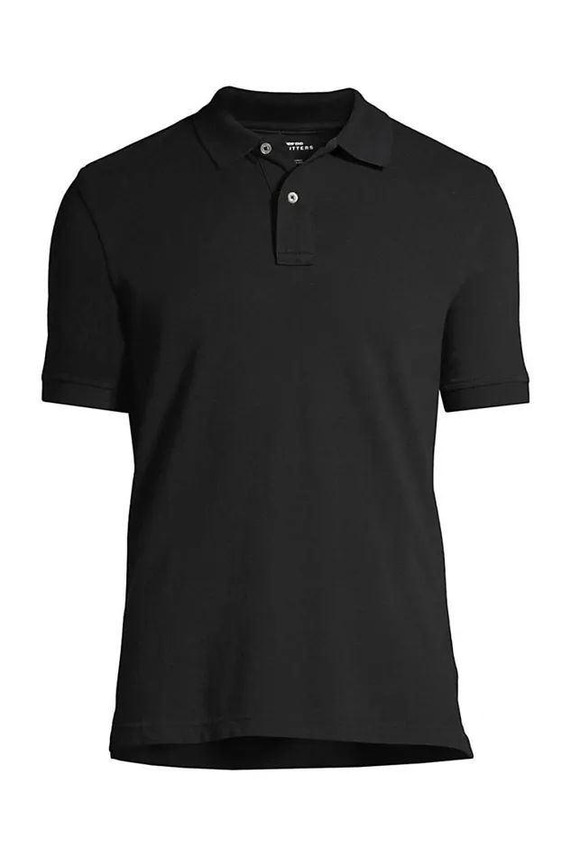 Lands039 End Polo Shirts Men Short Sleeve Tailored Banded Mesh Polo Shirt Black Lands039 End Polo Shirts Men Short Sleeve Tailored Banded Mesh Polo Shirt Black