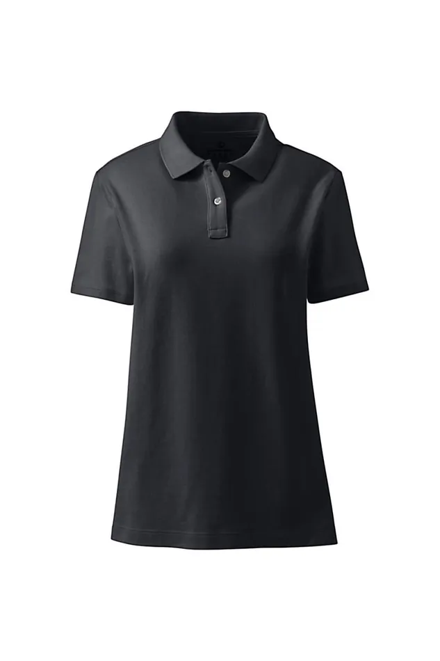 Lands039 End Polo Shirts Women Short Sleeve Feminine Fit Mesh Polo Shirt Black Lands039 End Polo Shirts Women Short Sleeve Feminine Fit Mesh Polo Shirt Black