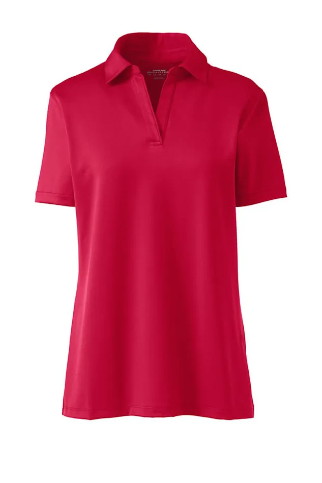 Lands039 End Polo Shirts Women Short Sleeve Rapid Dry Sport Neck Polo Shirt Rich Red Lands039 End Polo Shirts Women Short Sleeve Rapid Dry Sport Neck Polo Shirt Rich Red