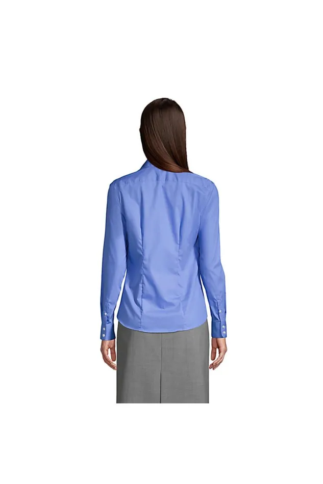 Lands039 End Shirts and Blouses Women Long Sleeve Broadcloth Shirt Black