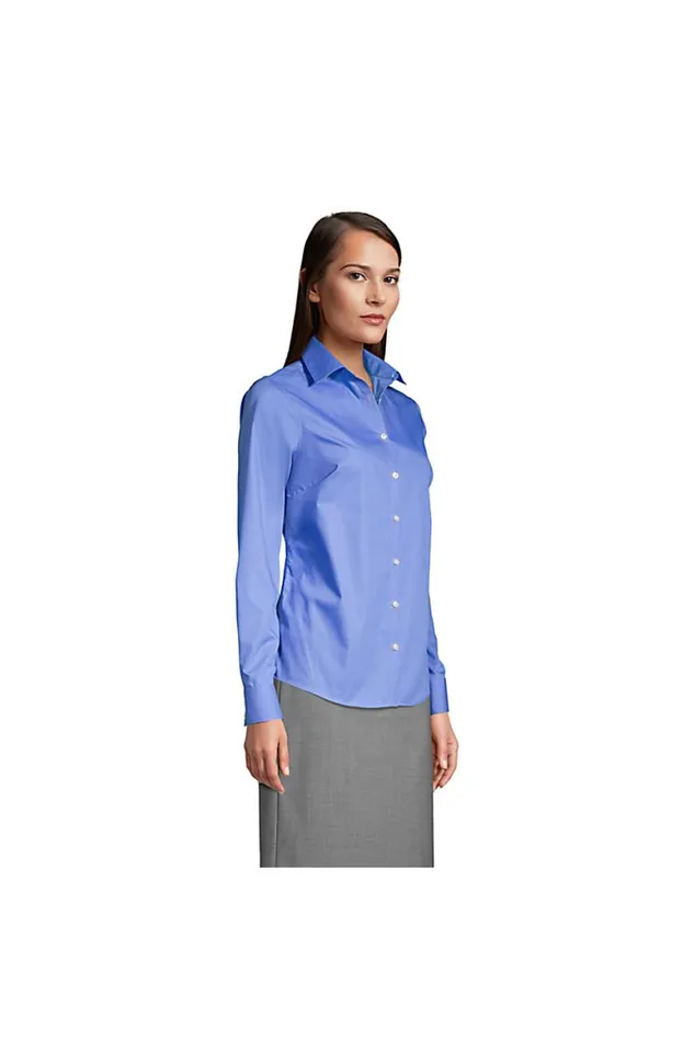 Lands039 End Shirts and Blouses Women Long Sleeve Broadcloth Shirt Black