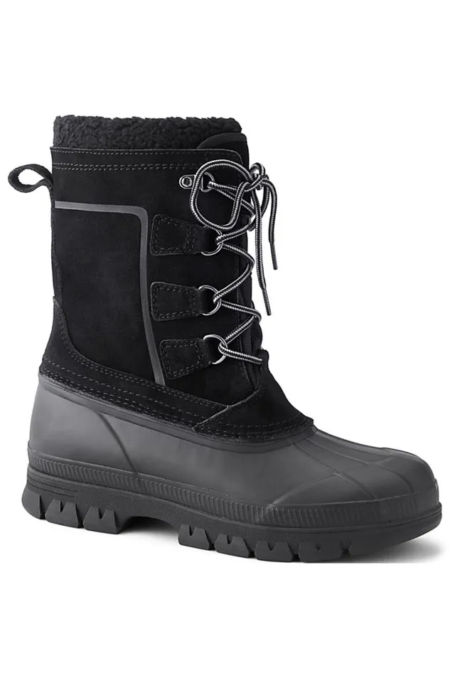 Lands039 End Shoes Men Expedition Suede Insulated Winter Snow Boots Black