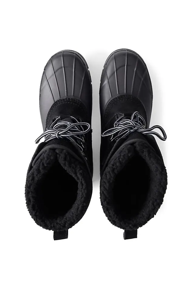 Lands039 End Shoes Men Expedition Suede Insulated Winter Snow Boots Black Lands039 End Shoes Men Expedition Suede Insulated Winter Snow Boots Black
