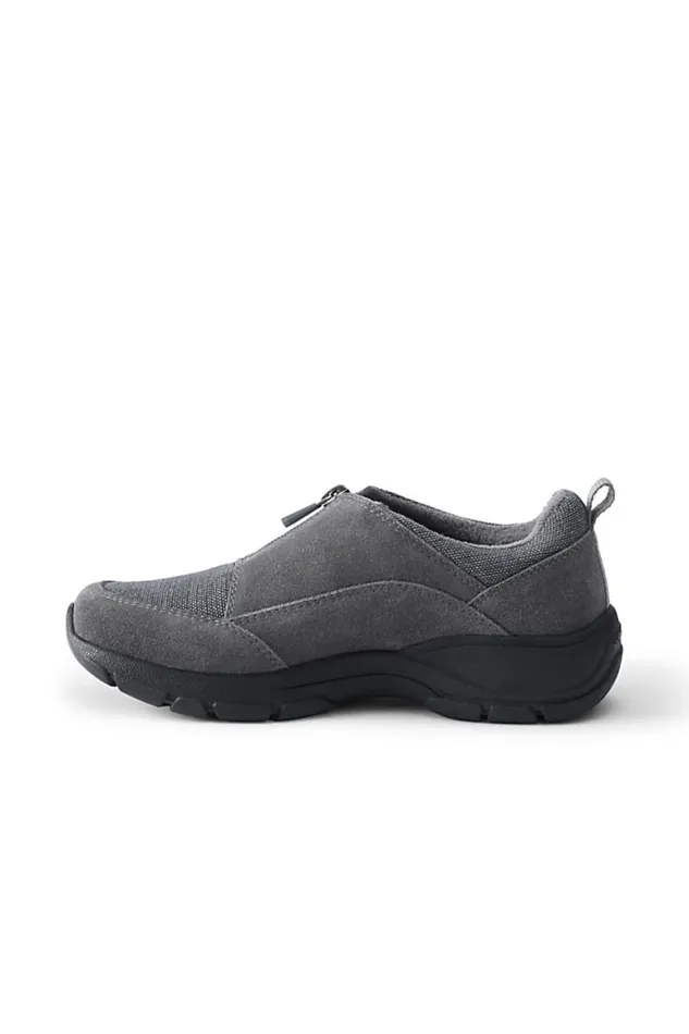 Lands039 End Shoes Women All Weather Insulated Suede Leather Zip Moc Shoes Warm Graphite Suede Lands039 End Shoes Women All Weather Insulated Suede Leather Zip Moc Shoes Warm Graphite Suede