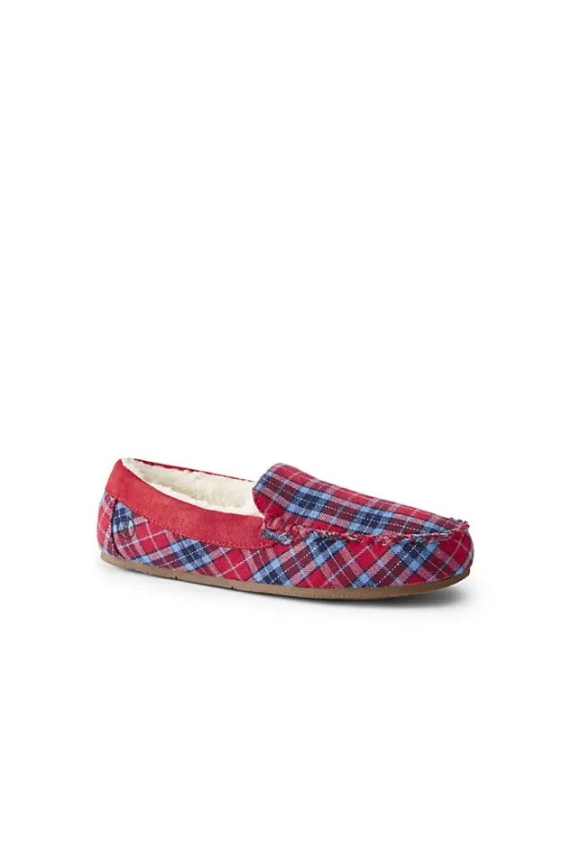 Lands039 End Shoes Women Moccasin Slippersplaid Rich Red Multi Plaid Lands039 End Shoes Women Moccasin Slippersplaid Rich Red Multi Plaid