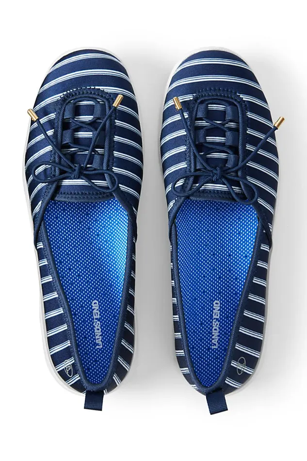 Lands039 End Shoes Women Slip On Skimmer Water Shoes Deep Sea Navy Founders Stripe Lands039 End Shoes Women Slip On Skimmer Water Shoes Deep Sea Navy Founders Stripe