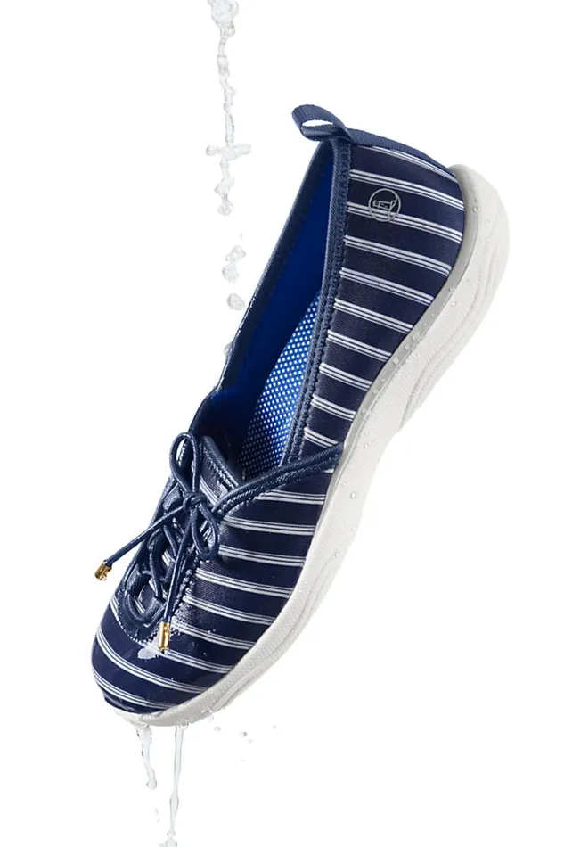 Lands039 End Shoes Women Slip On Skimmer Water Shoes Deep Sea Navy Founders Stripe Lands039 End Shoes Women Slip On Skimmer Water Shoes Deep Sea Navy Founders Stripe