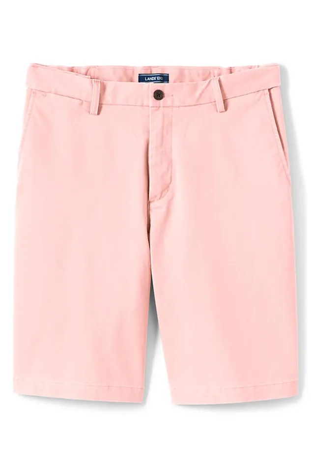Lands039 End Shorts Men 11034 Comfort Waist Comfort First Knockabout Chino Shorts Horizon Pink