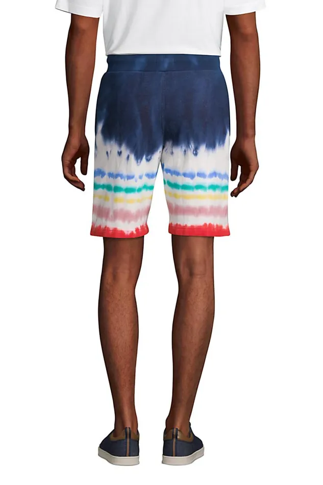 Lands039 End Shorts Men Serious Sweats Shorts Deep Sea Navy Rainbow Tie Dye Lands039 End Shorts Men Serious Sweats Shorts Deep Sea Navy Rainbow Tie Dye