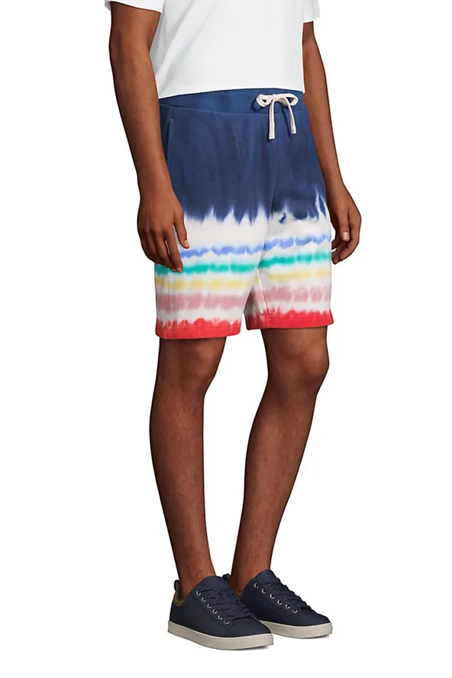 Lands039 End Shorts Men Serious Sweats Shorts Deep Sea Navy Rainbow Tie Dye Lands039 End Shorts Men Serious Sweats Shorts Deep Sea Navy Rainbow Tie Dye