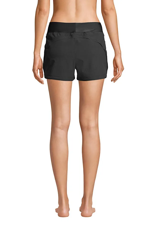 Lands039 End Shorts Women 3034 Quick Dry Elastic Waist Board Shorts Swim Coverup Shorts With Panty Black Lands039 End Shorts Women 3034 Quick Dry Elastic Waist Board Shorts Swim Coverup Shorts With Panty Black