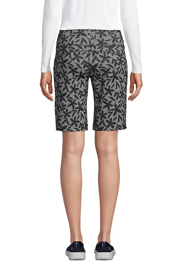 Lands039 End Shorts Women Active Relaxed Shorts Black Stripe Floral Lands039 End Shorts Women Active Relaxed Shorts Black Stripe Floral