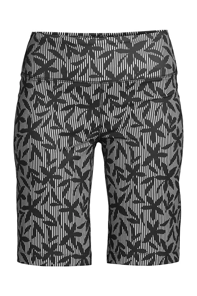 Lands039 End Shorts Women Active Relaxed Shorts Black Stripe Floral Lands039 End Shorts Women Active Relaxed Shorts Black Stripe Floral