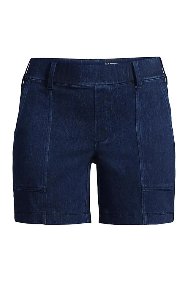 Lands039 End Shorts Women Plus Size Mid Rise Starfish Knit Jean 7034 Utility Shorts Dark Indigo Lands039 End Shorts Women Plus Size Mid Rise Starfish Knit Jean 7034 Utility Shorts Dark Indigo