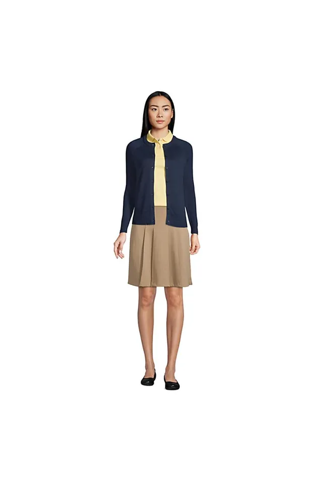 Lands039 End Skirts and Skorts Women Adaptive Ponte Skirt Classic Navy