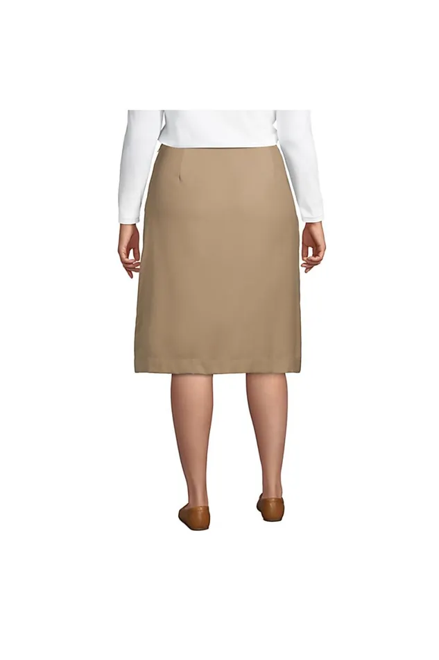 Lands039 End Skirts and Skorts Women Plus Solid Aline Skirt Below The Knee Black Lands039 End Skirts and Skorts Women Plus Solid Aline Skirt Below The Knee Black