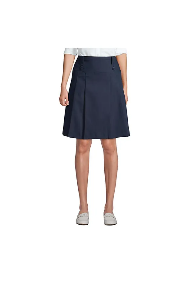 Lands039 End Skirts and Skorts Women Polycotton Tab Front Skirt Top Of Knee Classic Navy Lands039 End Skirts and Skorts Women Polycotton Tab Front Skirt Top Of Knee Classic Navy