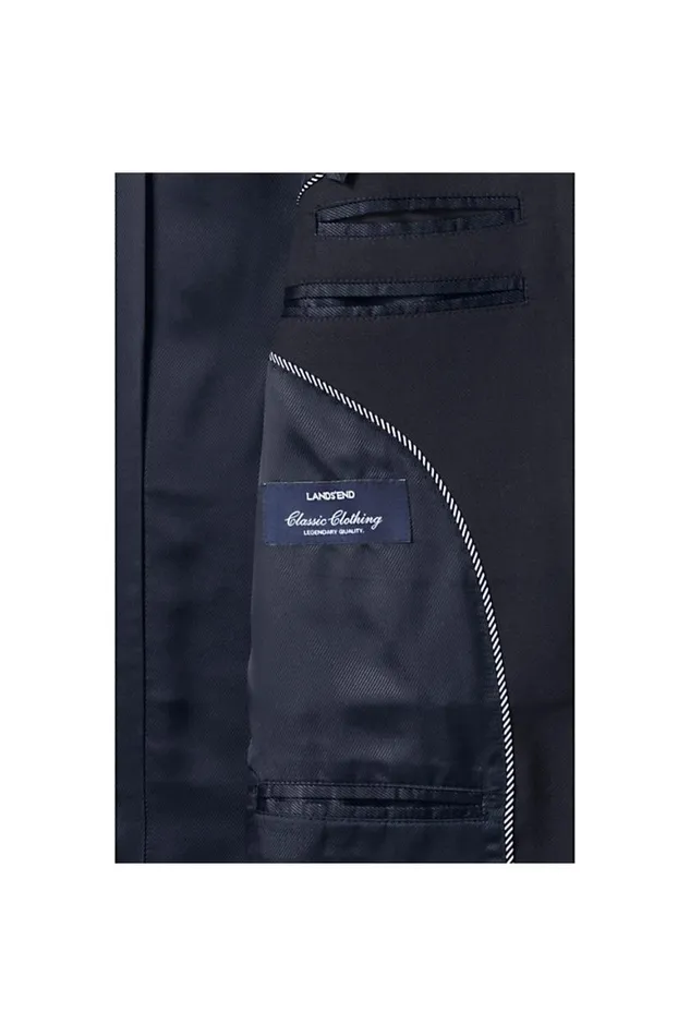 Lands039 End Sportcoats and Blazers Men Tailored Fit Comero Italian Wool Blazer Navy Lands039 End Sportcoats and Blazers Men Tailored Fit Comero Italian Wool Blazer Navy