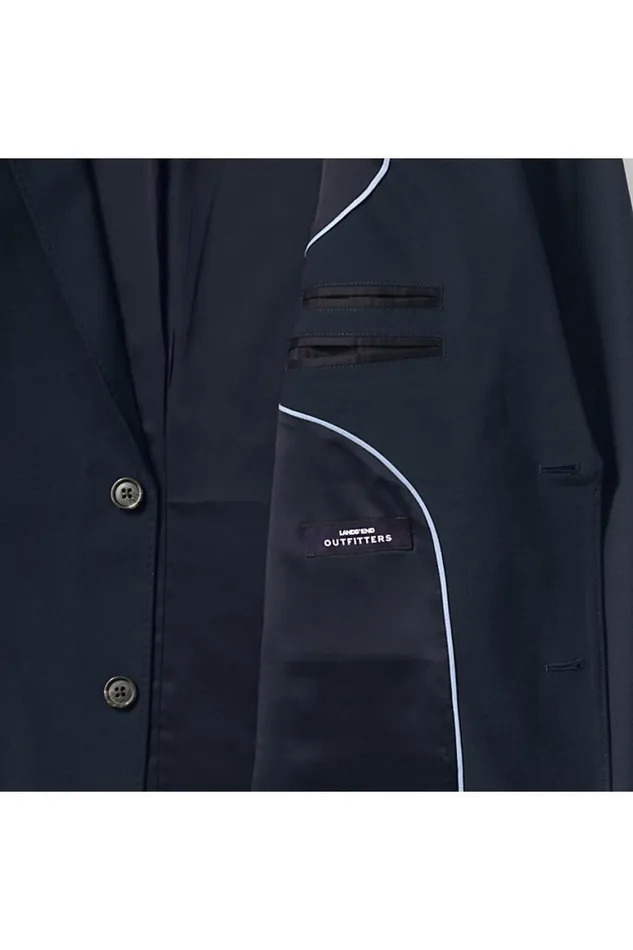 Lands039 End Sportcoats and Blazers Men Washable Wool 2 Button Traditional Fit Suit Jacket Black