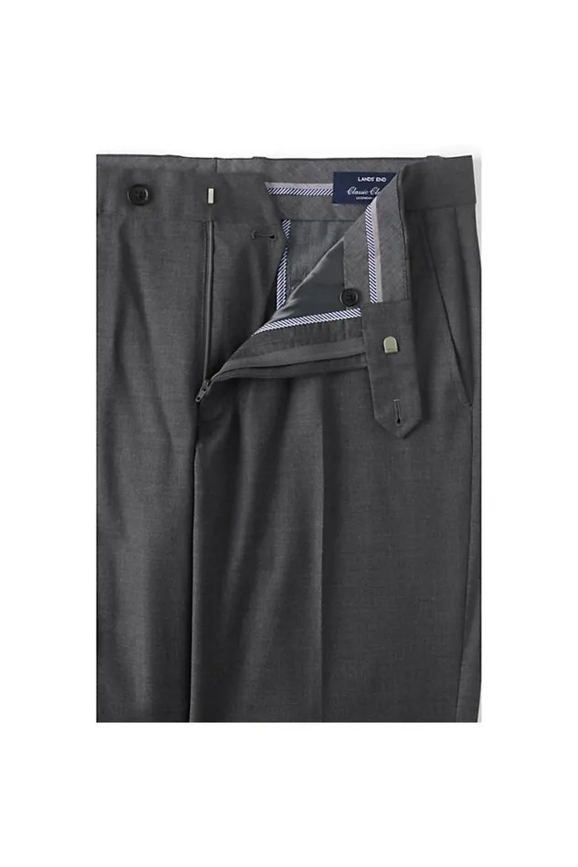Lands039 End Suits and Separates Men Slim Fit Comfortfirst Yearrounder Wool Dress Pants Dark Charcoal Lands039 End Suits and Separates Men Slim Fit Comfortfirst Yearrounder Wool Dress Pants Dark Charcoal