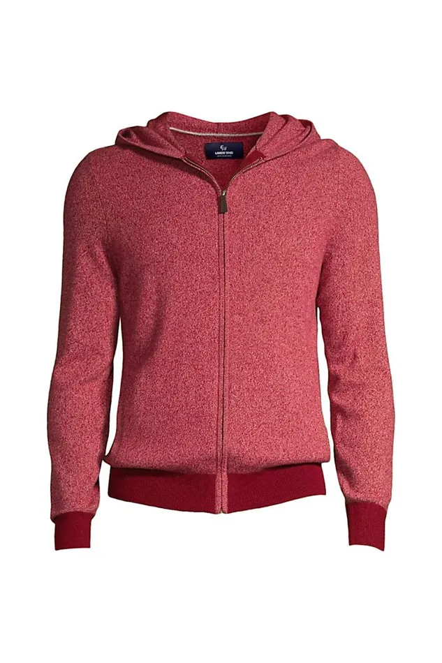 Lands039 End Sweaters Men Cashmere Full Zip Hoodie Soft Mojave Rose Marl Lands039 End Sweaters Men Cashmere Full Zip Hoodie Soft Mojave Rose Marl