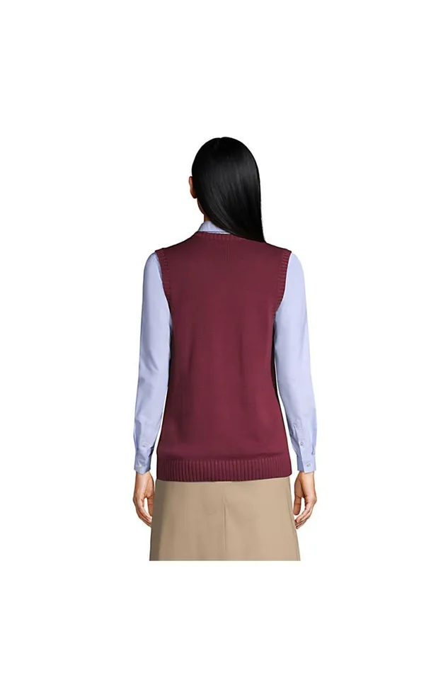 Lands039 End Sweaters Women Cotton Modal Sweater Vest Burgundy Lands039 End Sweaters Women Cotton Modal Sweater Vest Burgundy