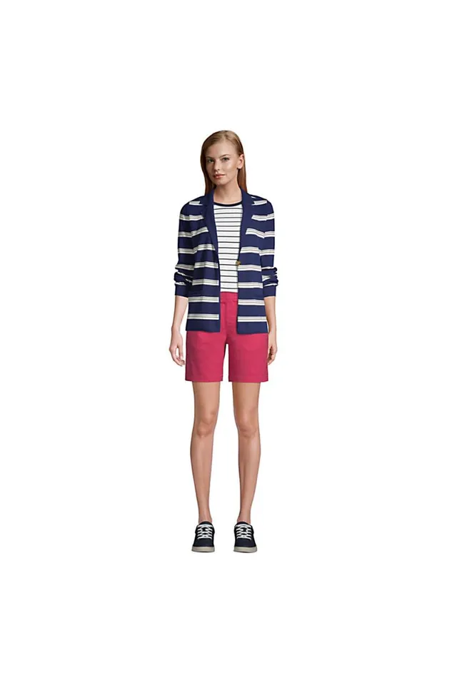 Lands039 End Sweaters Women Fine Gauge Cotton Button Front Blazer Sweater 8211 Stripe Deep Sea Navy Founders Stripe Lands039 End Sweaters Women Fine Gauge Cotton Button Front Blazer Sweater 8211 Stripe Deep Sea Navy Founders Stripe