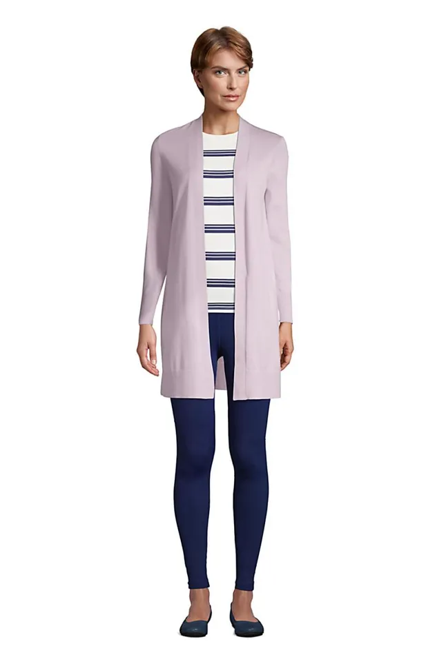 Lands039 End Sweaters Women Fine Gauge Cotton Long Open Cardigan Sweater Soft Iris Purple Lands039 End Sweaters Women Fine Gauge Cotton Long Open Cardigan Sweater Soft Iris Purple
