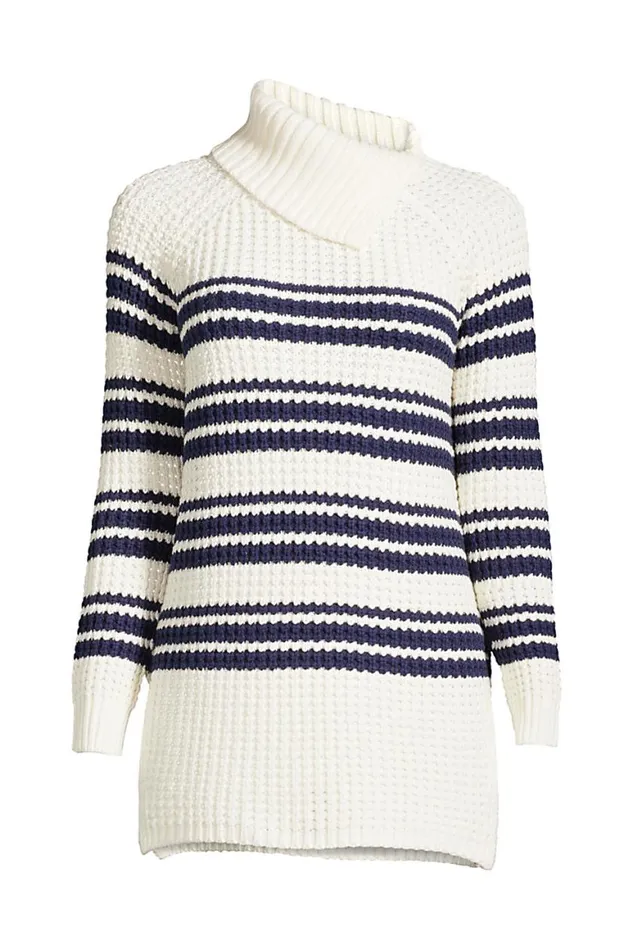 Lands039 End Sweaters Women Plus Size Cotton Blend Split Neck Tunic Sweater Ivory Founders Stripe Lands039 End Sweaters Women Plus Size Cotton Blend Split Neck Tunic Sweater Ivory Founders Stripe