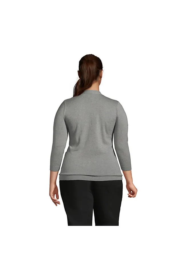 Lands039 End Sweaters Women Plus Size Cotton Modal 34 Sleeve Tie Waist Pullover Sweater Rubellite Lands039 End Sweaters Women Plus Size Cotton Modal 34 Sleeve Tie Waist Pullover Sweater Rubellite