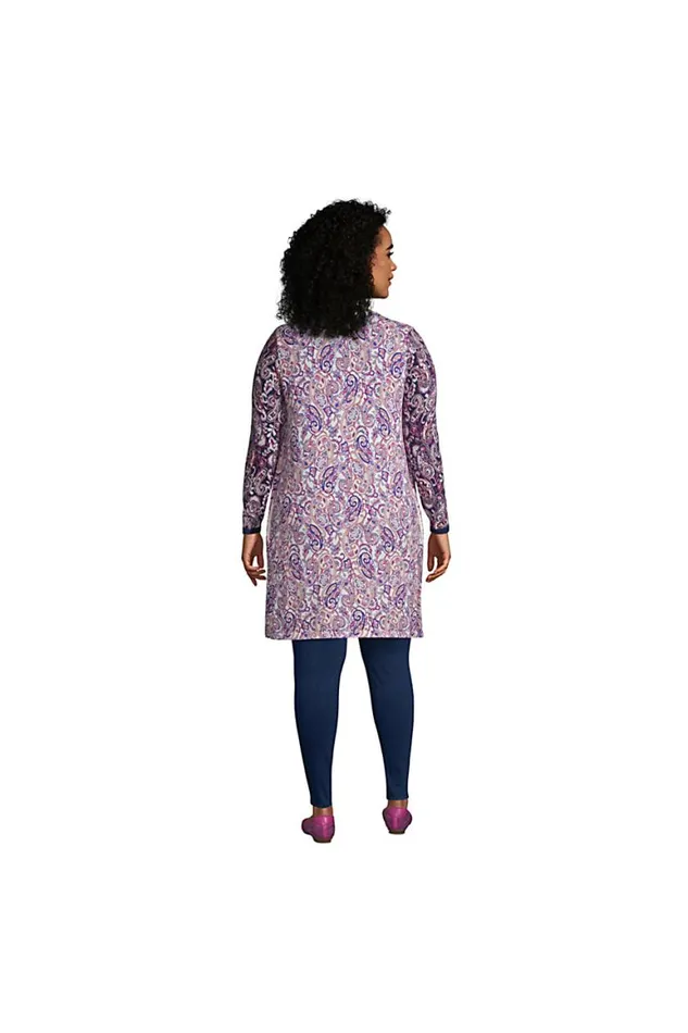 Lands039 End Sweaters Women Plus Size Fine Gauge Cotton Long Open Cardigan Sweater 8211 Print Deep Sea Navy Tie Dye Palm Lands039 End Sweaters Women Plus Size Fine Gauge Cotton Long Open Cardigan Sweater 8211 Print Deep Sea Navy Tie Dye Palm