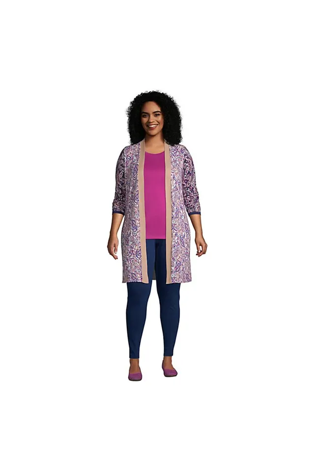 Lands039 End Sweaters Women Plus Size Fine Gauge Cotton Long Open Cardigan Sweater 8211 Print Deep Sea Navy Tie Dye Palm Lands039 End Sweaters Women Plus Size Fine Gauge Cotton Long Open Cardigan Sweater 8211 Print Deep Sea Navy Tie Dye Palm