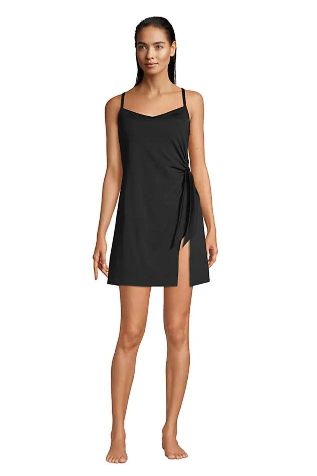Lands039 End Swimsuits Women Chlorine Resistant Sweetheart Swim Dress One Piece Swimsuit Adjustable Straps Black Lands039 End Swimsuits Women Chlorine Resistant Sweetheart Swim Dress One Piece Swimsuit Adjustable Straps Black