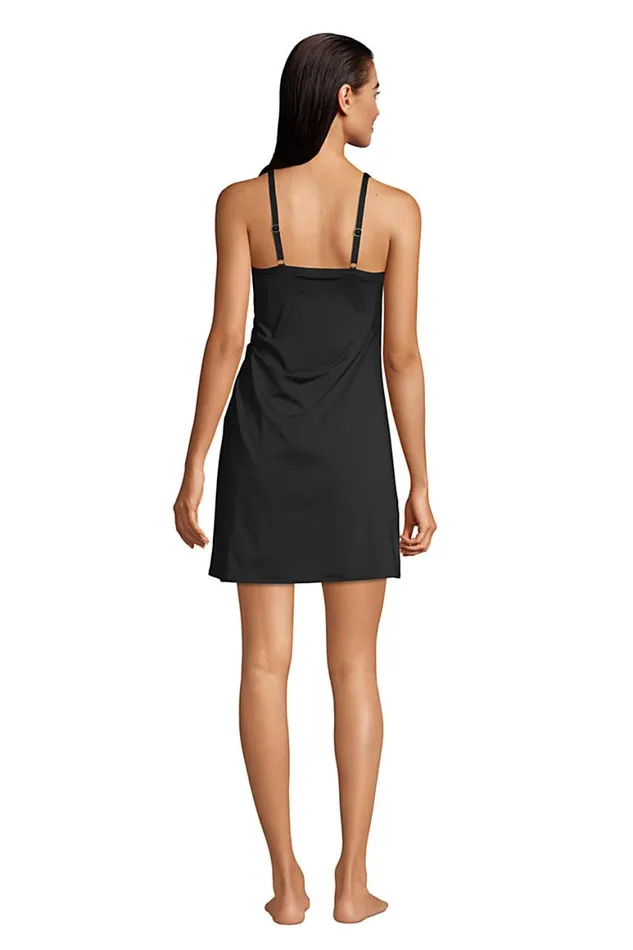 Lands039 End Swimsuits Women Chlorine Resistant Sweetheart Swim Dress One Piece Swimsuit Adjustable Straps Black Lands039 End Swimsuits Women Chlorine Resistant Sweetheart Swim Dress One Piece Swimsuit Adjustable Straps Black