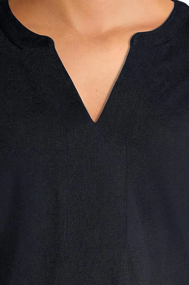 Lands039 End Swimsuits Women Cotton Jersey Vneck 34 Sleeve Swim Coverup Dress Black Lands039 End Swimsuits Women Cotton Jersey Vneck 34 Sleeve Swim Coverup Dress Black