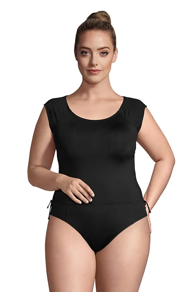 Lands039 End Swimsuits Women Plus Size Chlorine Resistant Adjustable Cap Sleeve Bikini Top Swimsuit Black Lands039 End Swimsuits Women Plus Size Chlorine Resistant Adjustable Cap Sleeve Bikini Top Swimsuit Black