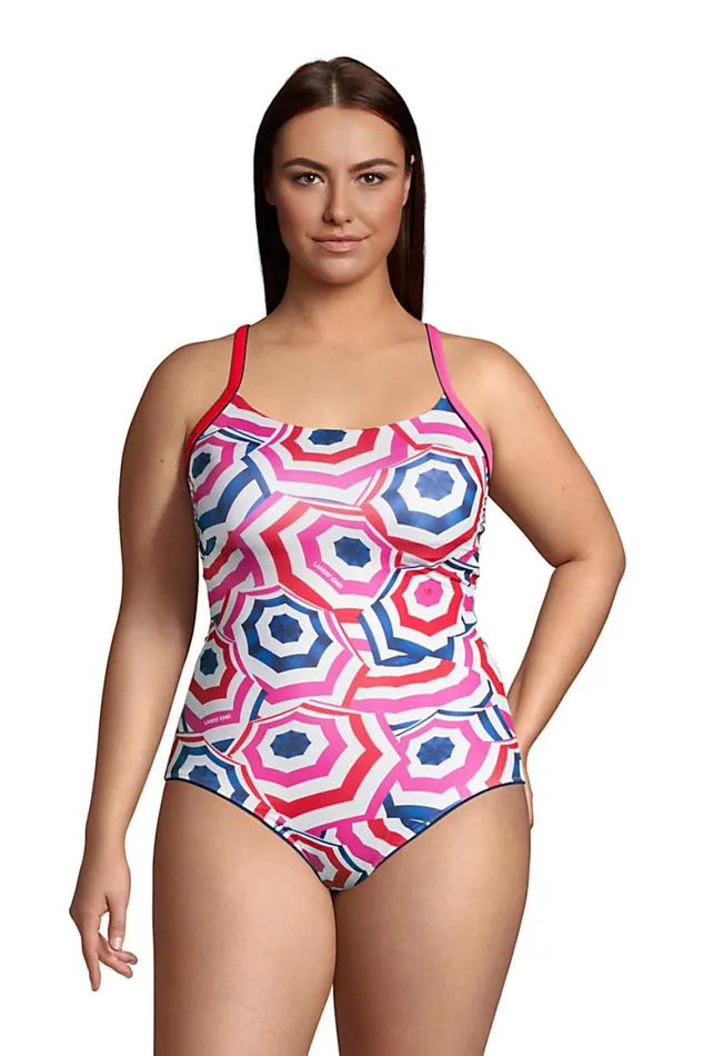 Lands039 End Swimsuits Women Plus Size Chlorine Resistant Scoop Neck Xback One Piece Swimsuit Adjustable Straps Umbrella Lands039 End Swimsuits Women Plus Size Chlorine Resistant Scoop Neck Xback One Piece Swimsuit Adjustable Straps Umbrella
