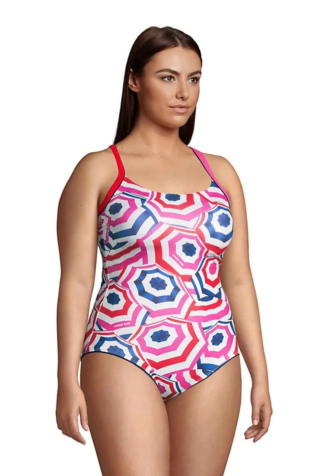 Lands039 End Swimsuits Women Plus Size Chlorine Resistant Scoop Neck Xback One Piece Swimsuit Adjustable Straps Umbrella Lands039 End Swimsuits Women Plus Size Chlorine Resistant Scoop Neck Xback One Piece Swimsuit Adjustable Straps Umbrella