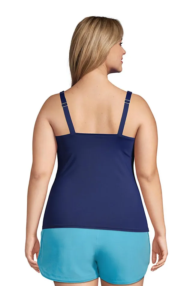 Lands039 End Swimsuits Women Plus Size Mastectomy Chlorine Resistant Square Neck Tankini Top Swimsuit Adjustable Straps Deep Sea Navy Lands039 End Swimsuits Women Plus Size Mastectomy Chlorine Resistant Square Neck Tankini Top Swimsuit Adjustable Straps Deep Sea Navy