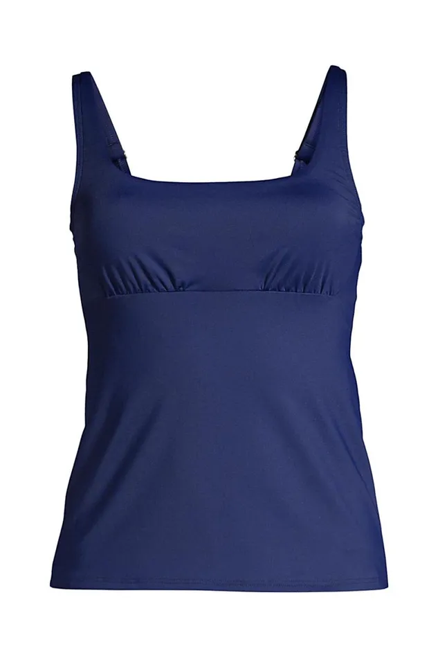 Lands039 End Swimsuits Women Plus Size Mastectomy Chlorine Resistant Square Neck Tankini Top Swimsuit Adjustable Straps Deep Sea Navy Lands039 End Swimsuits Women Plus Size Mastectomy Chlorine Resistant Square Neck Tankini Top Swimsuit Adjustable Straps Deep Sea Navy