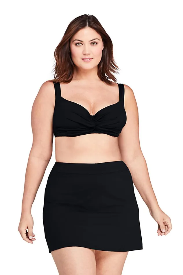 Lands039 End Swimsuits Women Plus Size Twist Front Vneck Underwire Bikini Top Swimsuit With Adjustable Straps Black Lands039 End Swimsuits Women Plus Size Twist Front Vneck Underwire Bikini Top Swimsuit With Adjustable Straps Black