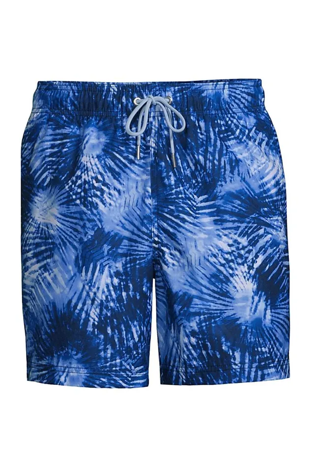 Lands039 End Swimwear Men 6034 Print Volley Swim Trunks Deep Sea Navy Tie Dye Palm Lands039 End Swimwear Men 6034 Print Volley Swim Trunks Deep Sea Navy Tie Dye Palm