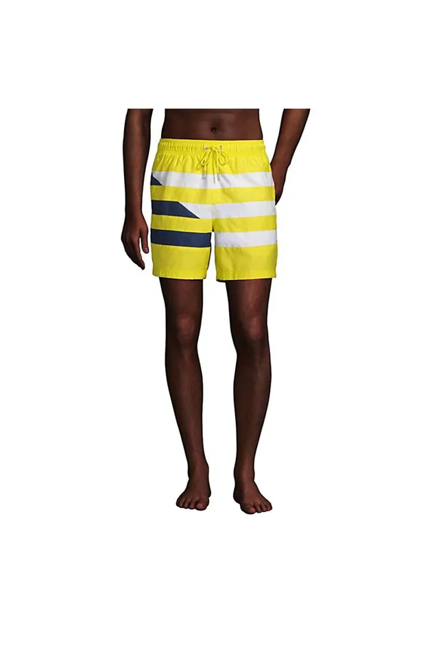 Lands039 End Swimwear Men 6034 Volley Swim Trunks Yellow